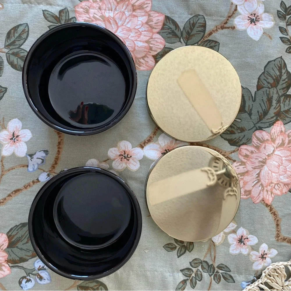 Z Gallerie Black and Gold Ceramic Jars